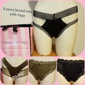 5 pairs NWT Victoria's Secret panties Large satin